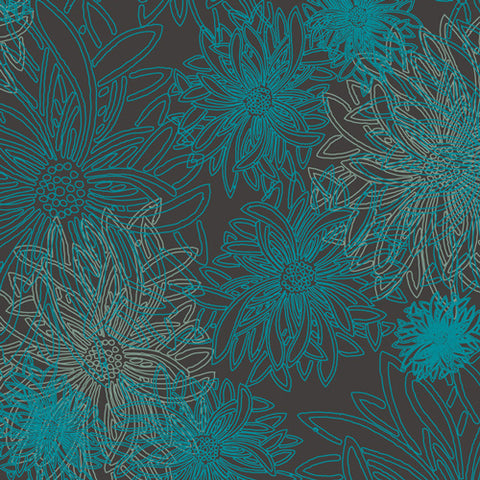 PRE-ORDER Floral Elements - Deep Ocean by Art Gallery Fabrics - 0.25 metre -  Pre Order Closes January 12 2019 - Ships/Pick Up January 15 2019