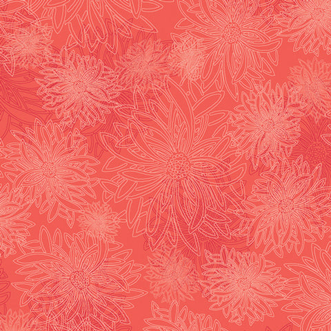 PRE-ORDER Floral Elements - Coral by Art Gallery Fabrics - 0.25 metre -  Pre Order Closes January 12 2019 - Ships/Pick Up January 15 2019