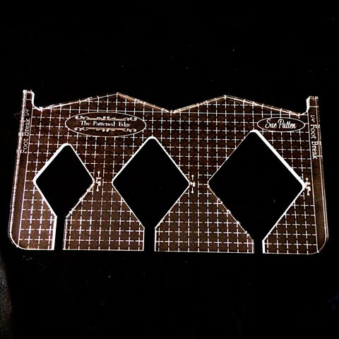 PRE ORDER - Diamond Set by Sue Patten - Longarm Machine Quilting Ruler 1/4" - Closes April 30