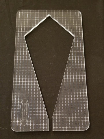 PRE ORDER - 8.5" Elongated Diamond by Sue Patten - Longarm Machine Quilting Ruler 1/4" - Closes April 30