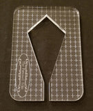 PRE ORDER - 3" Elongated Diamond by Sue Patten - Longarm Machine Quilting Ruler 1/4" - Closes April 30
