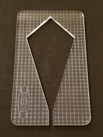 PRE ORDER - 6" Elongated Diamond by Sue Patten - Longarm Machine Quilting Ruler 1/4" - Closes April 30
