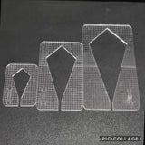 PRE ORDER - Elongated Diamond Collection by Sue Patten - Longarm Machine Quilting Ruler 1/4" - Closes April 30