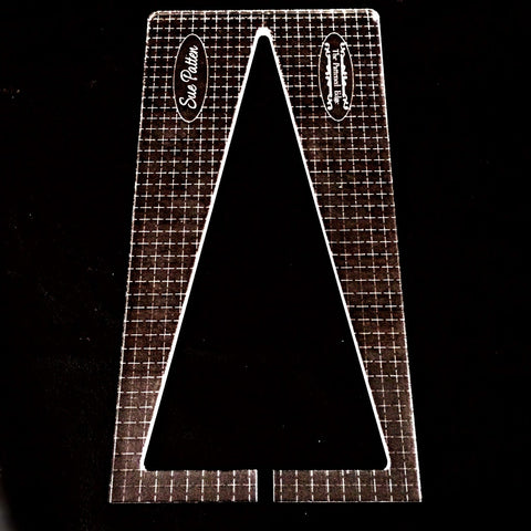 PRE ORDER - Elongated Triangle by Sue Patten - Longarm Machine Quilting Ruler 1/4" - Closes April 30