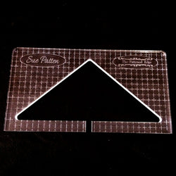 PRE ORDER - Wide Base Triangle by Sue Patten - Domestic Machine Quilting Ruler 1/8" - Closes April 30