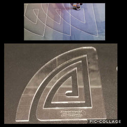 PRE ORDER - Triangle Spiral by Sue Patten - Domestic Machine Quilting Ruler 1/8" - Closes April 30