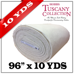 PRE ORDER - Hobbs Tuscany 100% Wool Batting - 96" x 9.2 m (10 yds) - Regular Price $294.99
